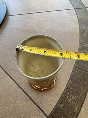 Handmade Pottery Goblet Chalice Cup With Scalloped Edge