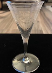 Tiffin Optic Wreath & Bow 1.75 Oz. Gin Set Of 3