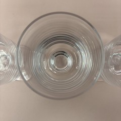 3 VTG Dansk Karin Red Wine Glasses 7 3/8” Blown Crystal MCM Kelly Simpson EUC
