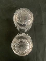 Set Of Two Edinburgh Crystal Thistle Shot Glasses