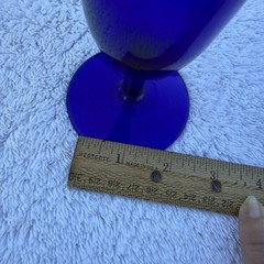 Vintage Pier One Cobalt Blue Pilsner Glass Set of Nine Contemporary 2000s Y2K