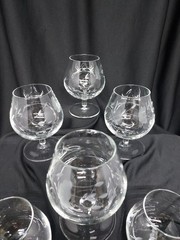 SET OF 6 PRINCESS HOUSE BRANDY SNIFTERS HERITAGE PATTERN 4.5″ 1980s NOW RETIRED