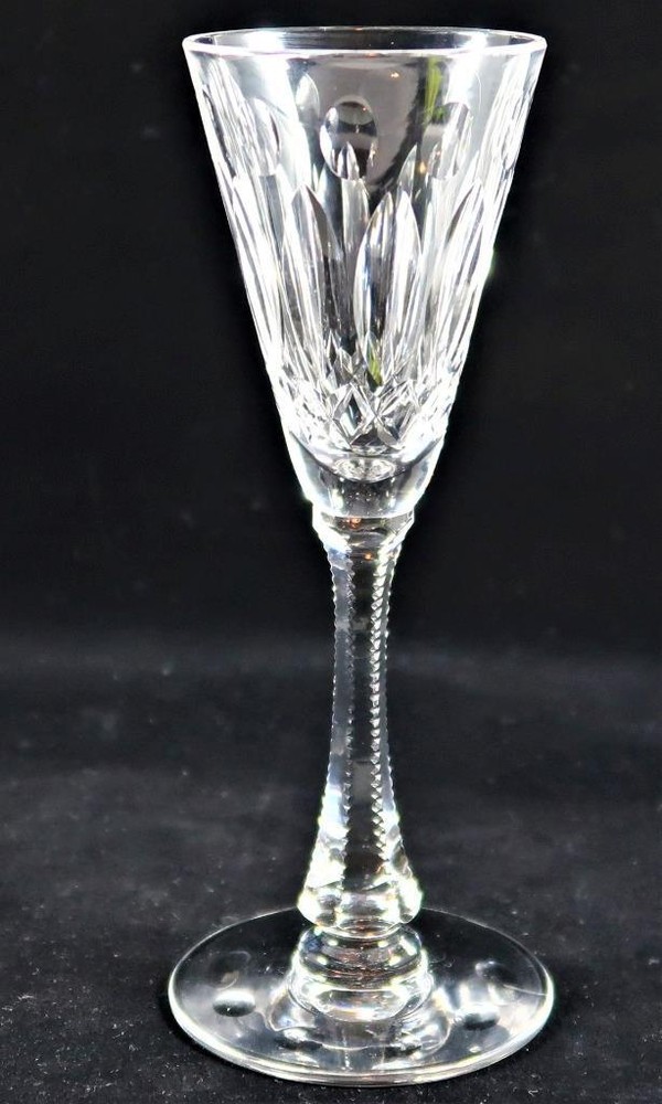 Hawkes Crystal, YORK Vertical & Dots Cuts Notched Stem Cordial Glass, 6 1/4″