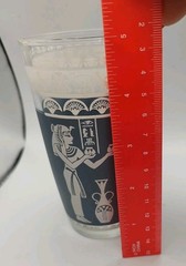 Vintage Mid-Century Modern Hazel Atlas Wedgwood Blue Egyptian Tumblers (Set…
