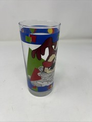 Vintage 1995 Looney Tunes Taz Tasmanian Devil 16 Oz Drinking Glass Tumbler