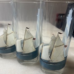 David Carter Brown By The Sea Highball Glass Set Nautical Lighthouse Four-Piece