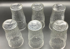 Smith Glass Crackle BY CRACKY CLEAR Cordial Glass/Juice Tumblers, 3 5/8”, Set 6