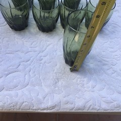 Vintage Green Anchor Hocking Drinking Glasses Set Of 8