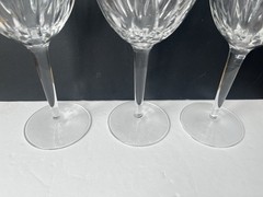 Crystal Wine Glasses (set Of 3) , 8 7/8” Tall. Manufacturer unknown