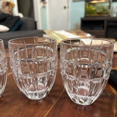 STUNNING WATERFORD QUADRATA DOUBLE OLD FASHIONED SET OF FOUR