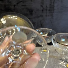 Vintage West Germany Gold Rimmed Crystal Champagne Stemware Glasses – New!