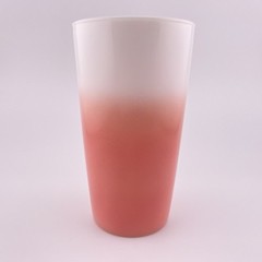 Hazel Atlas Moderntone Platonite Tumblers Glass Ombre Pink Vintage