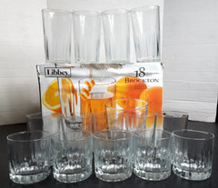 Libbey Brockton 14 Piece Drinkware Set (4 Tumbler, 5 Rocks and 5 Juice Glasses)