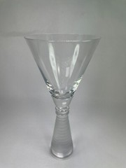 Z Gallerie HTF Martini Margarita Glass Frosted Stem 8 1/2″ T Set of 2 Cup C53