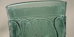 4 Fostoria GLASS 4161 KARNAK Modern Primitives Marine 12 Oz. Beverage Tumblers