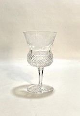 🌿 Signed Edinburgh Scotland Cut Crystal in the Thistle Pattern 4.5” Tall