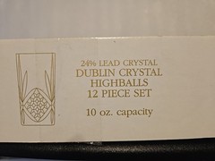 Shannon By Godinger 24% Lead Crystal Dublin Highball Glass 5.5″ H 10oz Slovakia