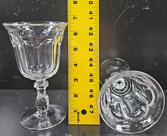 6 Imperial Glass Old Williamsburg Clear Water Goblets Vintage Stemware Retro Lot