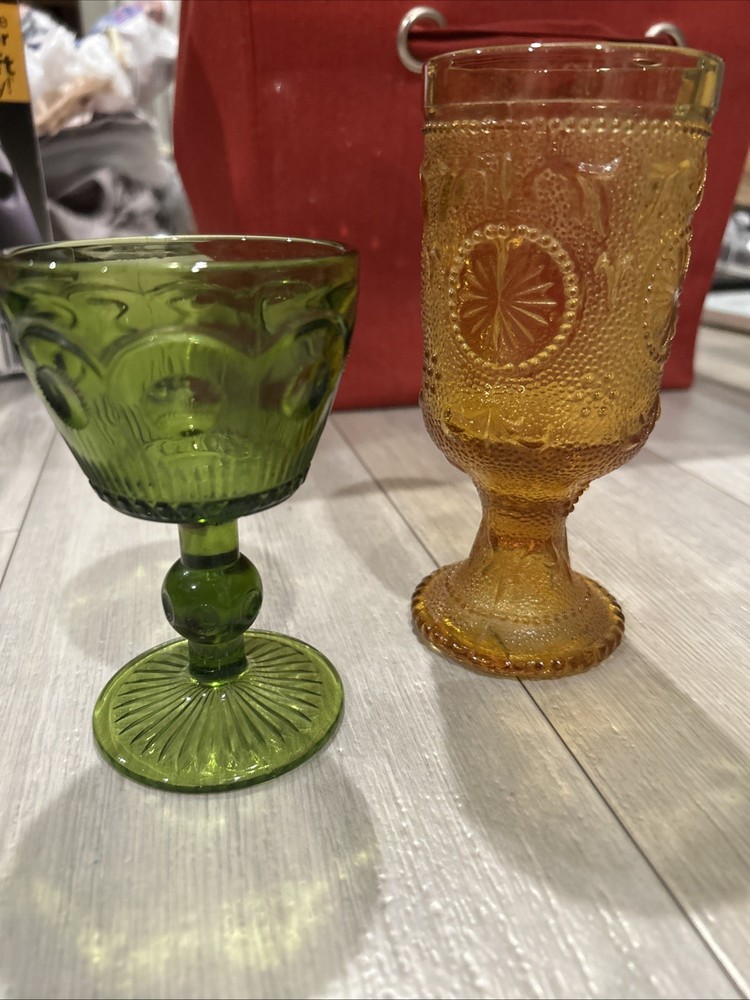 Vintage Bartlett Collin’s And Indiana Glass Goblet