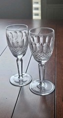 2 Vintage 5 1/4″ Waterford Crystal Colleen Tall Stem Sherry Glasses