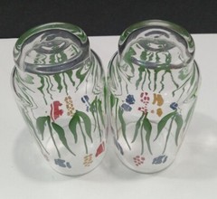 Lot 2 Clear Glasses Tumblers Spring Garden Luminarc Durand Tulips Flowers 12oz