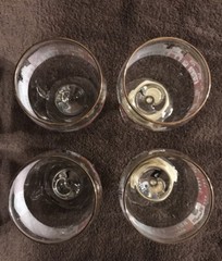 Set Of 4 Vintage Libby Winter Christmas Village Street Scene Wine Water Goblets