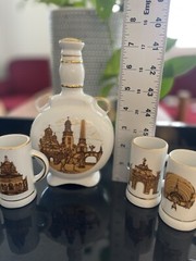 Fine Porcelain Romanian 5 Piece Shot Glasses Set
