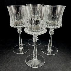 Mikasa Water Goblets Marquis Crystal Glass 8 3/8 4Pc Set