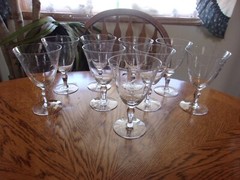 Wine Water Cut Crystal Fantasy 6 1/8″ Wine 11 oz – Set of 9