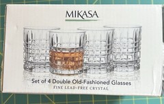 Mikasa “Kerry” Set of 4 Crystal Double Old Fashioned, 10 Ounce, New In Box