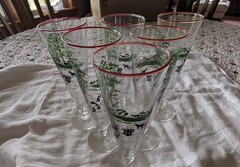 Vintage Libby «Making Hay» Pilsner Glasses Set Of 6 -READ