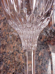 Vintage Gorham Sundance Crystal Wine Glasses (3) 8″ Tall Vertical Cuts NICE