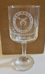 BENI KEDEM ORIENTAL BAND WINE GLASS CHRISTMAS PARTY 1980 COLLECTOR’S ITEM