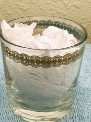 Vintage Culver Ltd. Toledo Pattern Double Old-Fashioned Glasses Green & 22KGold