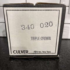 Vintage Culver High Ball Glasses 12oz Triple Crown Set 4 22k Gold Stripe New