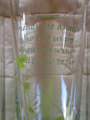 Set of 4 Vintage «Friends» Themed Positive Sayings Heavy Glass Tumblers EUC!