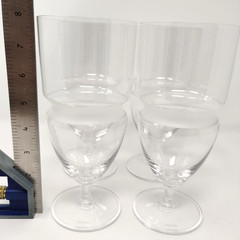 SET OF 4 Vera Wang Wedgwood St. Tropez Water Ice Tea Glasses Goblets Party Event