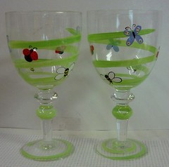 Clay Art Crystal BUMBLES Water Goblets (8″) SOLD IN PAIRS More Items Available