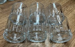 CRISA CLEAR GLASS 10 oz Lowball Whiskey On The Rocks. Old Fashioned. Set Of 6.