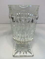 Indiana Glass MT. VERNON WATER GOBLET FOOTED SQUARE BASE 6″ CLEAR Replacement