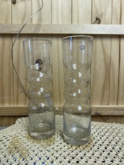 Set of Two Unique Vintage Clear Uniglass Twist Drinking Glasses