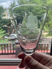 Set of 4 Etched rose pattern water or ice tea goblets – EUC