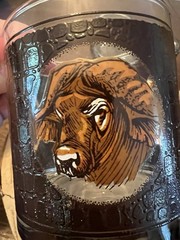 Vintage Libbey African Safari Animal Glasses Set 4 Low Ball/Rocks Signed M Dia