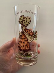 Vintage Holly Hobbie Drinking Glasses Set of 6 1970s American Greetings Art Deco