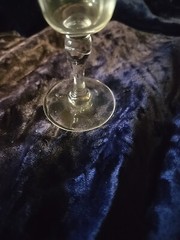 Set of 3 Clear Stemmed Cordial Liquor Sherry Glasses with Etching