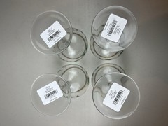 Lenox Christmas Wine Glasses Holiday Balloon Set of 4 Holly Berry Design 14 Oz