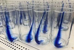 Greenbrier’s Blue Ribbon Highball Clear Drinking Glasses(Set of 4)16 Oz