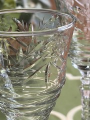 Libbey Rock Sharpe Arctic Rose Goblets 6-3/4”H (6-Total)