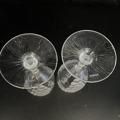 Set Of 4 Acrylic Plastic Raised Grapes Wine Glass Stemmed 7½» Tall