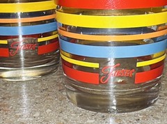Fiesta Striped Drinking Glasses 16 oz Tapered Hi Ball SET OF 6 Fiestaware